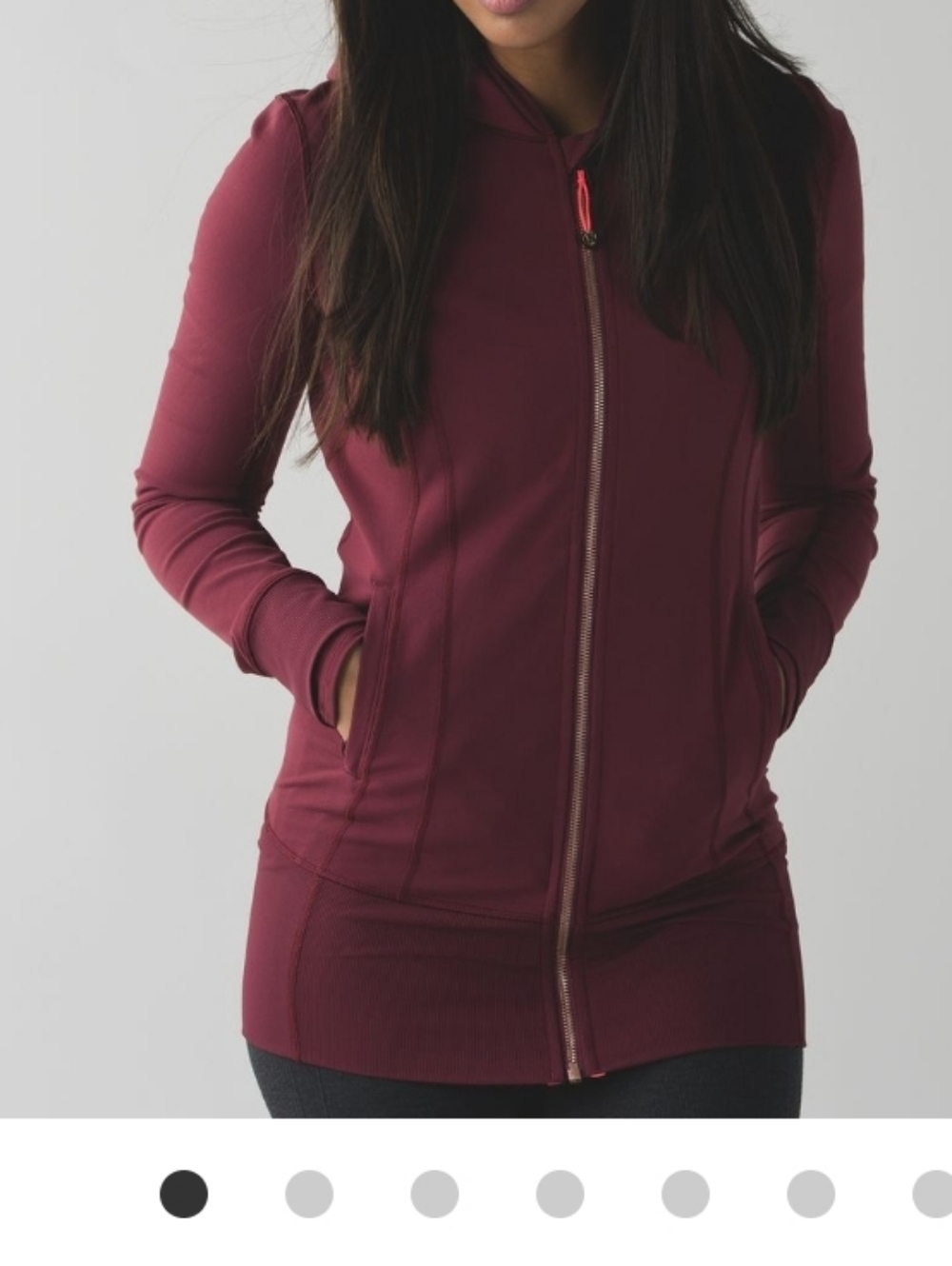 lululemon athletica wine zip-up hoodie